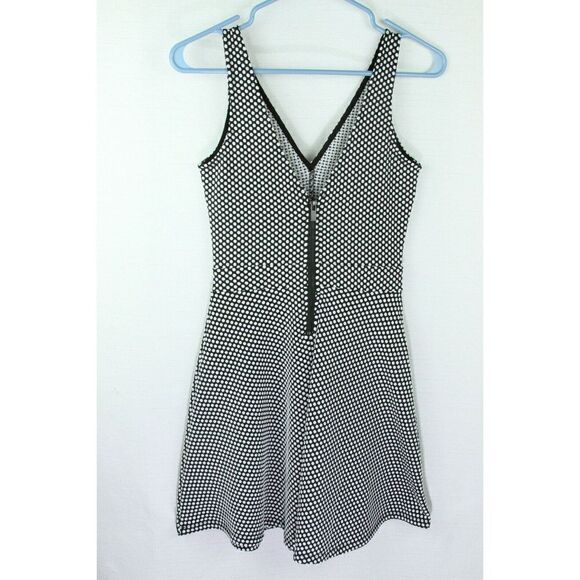 Forever 21 Dress Small Juniors Polka-Dot V Neck Exposed Zipper Sleeveless - Picture 2 of 7